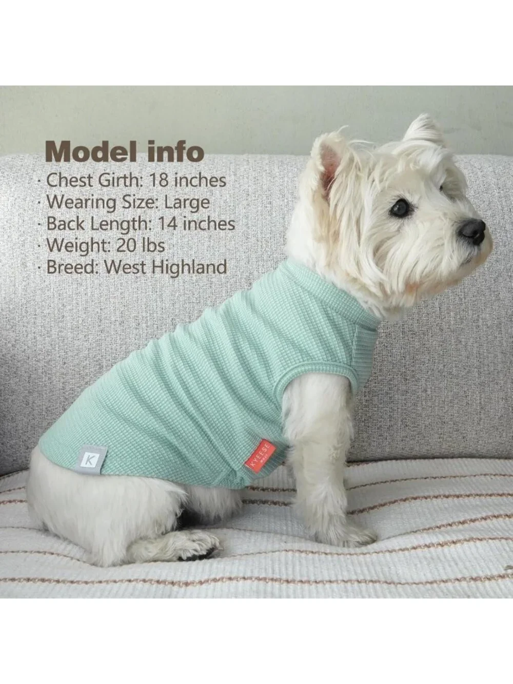 Lightweight Sleeveless Waffle Dog Shirts - Soft, Breathable Pet Tanks for Small